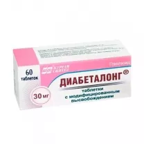 Диабеталонг таблетки с пролонг. высвоб. 60мг, №30, ОАО Синтез