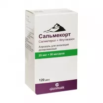 Сальмекорт аэроз. д/ингал. доз. 25мкг+50мкг/доза, 120доз