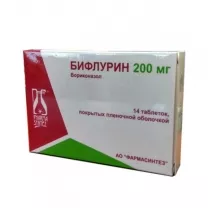 Бифлурин таблетки покрыт. п/о 200мг, №14