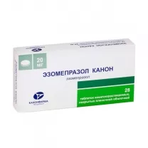 Эзомепразол Канон таблетки покрыт. кишечнораств. плен. об. 20мг, №28