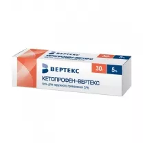 Кетопрофен-Вертекс гель д/наружн. прим. 5%, 30г