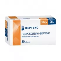 Гидроксизин-Вертекс таблетки покрыт. п/о 25мг, №30
