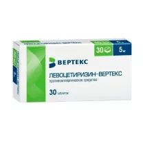 Левоцетиризин Вертекс таблетки покрыт. п/о 5мг, №30