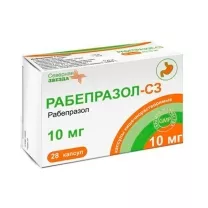 Рабепразол-СЗ капсулы кишечнораст. 10мг, №28
