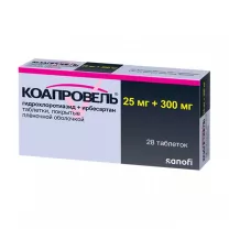 Коапровель таблетки покрыт. п/о 25мг+300мг, №28