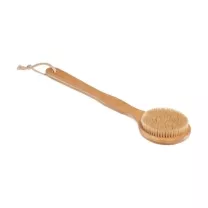 Bradex щетка для массажа сухого из бамбука с щетиной кабана с ручкой, 39см