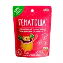 Мармеладный гематоген Гематоша со вкусом клубники (с 3+лет), №12