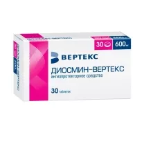 Диосмин-Вертекс таблетки покрыт. п/о 600мг, №30