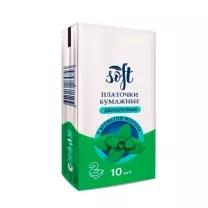 Soft Платки носовые бумажные с ароматом ментола, №10
