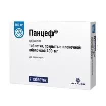 Панцеф таблетки покрыт. п/о 400мг, №7, АО Алкалоид