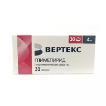 Глимепирид-Вертекс таблетки 4мг, №30