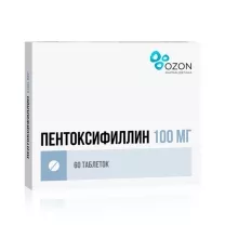 Пентоксифиллин Озон таблетки покрыт. кишечнораств. плен. об. 100мг, №60