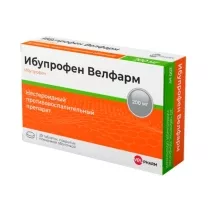 Ибупрофен Велфарм таблетки покрыт. п/о 200мг, №20