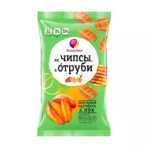 Racionika Не чипсы, а отруби Запеченный картофель и лук, 90г