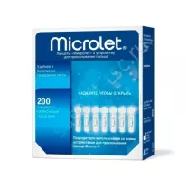 Microlet ланцеты к прокалывателям в компл. глюкометров Contour TS, Plus, Plus One, Plus Link 2.4, №200