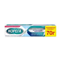 Корега крем для фиксации зубных протезов нейтральный вкус, 70г