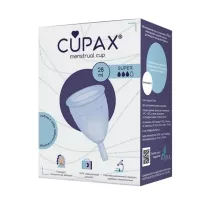 Cupax Super чаша менструальная (голубая), 28мл