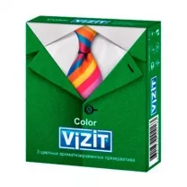 Vizit Color презервативы цветные ароматизированные, №3