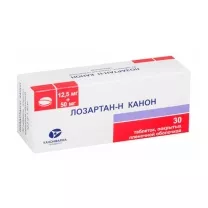 Лозартан-Н Канон таблетки покрыт. п/о 12,5мг+50мг, №30