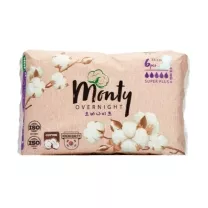 Monty Ultra Soft Overnight прокладки ночные, №6