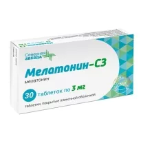 Мелатонин-СЗ таблетки покрыт. п/о 3мг, №30
