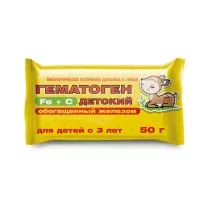 Гематоген Fe+С детский обогащенный железом, 50г