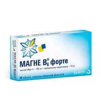 Магне В6 форте таблетки покрыт. п/о 100мг+10мг, №40 Опелла Хелскеа