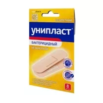 Унипласт лейкопластырь бактерицид. незаметн. (1.9см*7.2см), №8