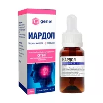 Иардол капли ушные 3%+2%, 15мл