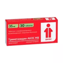 Триметазидин-Акос МВ таблетки с модиф.высв.покрыт.п/о  35мг, №30