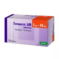 Телмиста АМ таблетки 5мг+40мг, №28 Крка Д.Д.