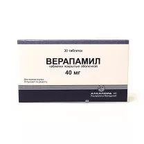 Верапамил Алкалоид таблетки п/о для приема внутрь 40мг, №30
