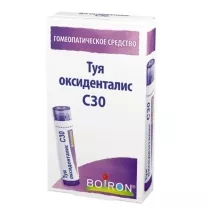 Туя оксиденталис С 30 гранулы д/рассас. гомеопатические, 4г