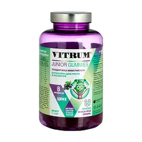 Vitrum Юниор жевательный мармелад со вкусом черной смородины, №60