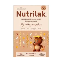 Nutrilak Procereals каша безмолочная мультизлаковая цельнозерновая, без сахара (6+мес), 200г