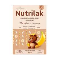 Nutrilak Procereals каша молочная рисовая с бананом цельнозерновая, без сахара(6+мес), 200г