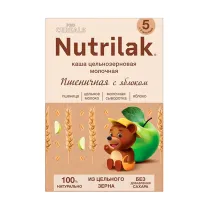 Nutrilak Procereals каша молочная пшеничная с яблоком цельнозерновая, без сахара (5+мес), 200г