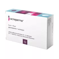 Эстеретта таблетки покрыт. п/о 3мг+15мг, №28