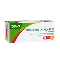 Индапамид ретард-Тева таблетки с пролонг. высвоб. покрыт. п/о 1,5мг, №30