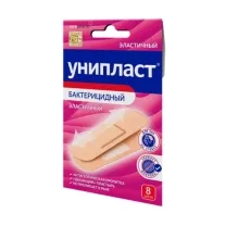 Унипласт лейкопластырь бактерицид. эластичный, №8