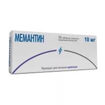 Мемантин таблетки покрыт. п/о 10мг, №30