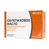 Vitascience Облепиховое масло суппозитории рект. 500мг, №10