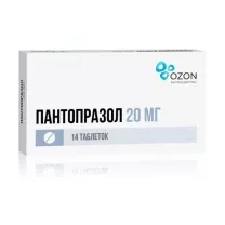 Пантопразол таблетки покрыт.кишечнораств.об. 20мг, №14