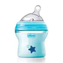 Chicco Natural Feeling бутылочка для кормления с силиконовой соской (0+) цвет голубой, 150мл