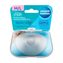 Canpol Babies Защитные силиконовые накладки на грудь для кормления (размер M/L), 2шт