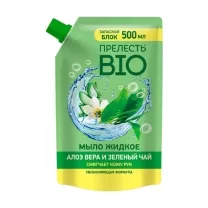 Прелесть BIO мыло жидкое алоэ вера и зеленый чай, 500мл