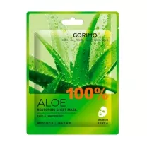 Corimo маска тканевая для лица восстановление 100% Aloe, 22г