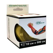 SFM Лента кинезиологическая хлопковая основа цвет желтый, (10см*500см)