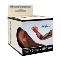 SFM Лента кинезиологическая хлопковая основа цвет оранжевый, (10см*500см)