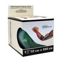 SFM Лента кинезиологическая хлопковая основа цвет синий, (10см*500см)